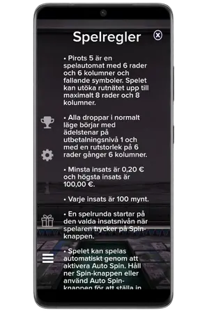 Pirots 5 slot spelets regler
